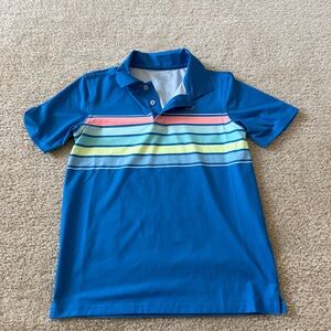 Vineyard Vines Kids Polo with Blue and Colorful Stripes